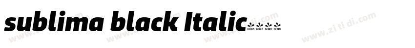 sublima black Italic字体转换